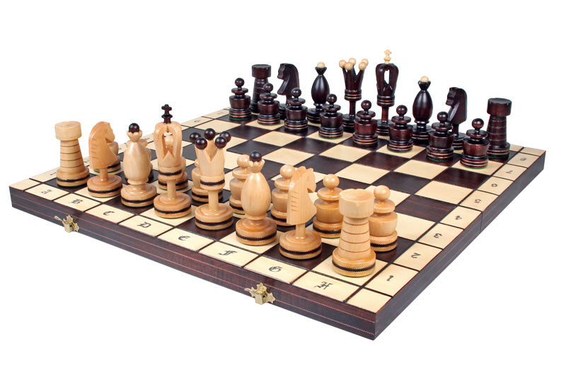 Juego de ajedrez de madera plegable Blasón 49 x 49 cm - Juego de ajedrez de madera plegable Blasón 49 x 49 cm