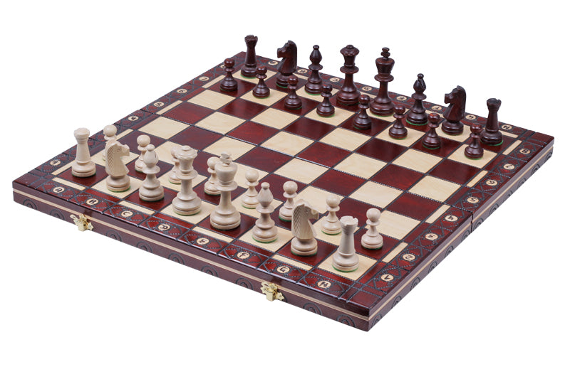 Juego de ajedrez de madera plegable Regente 49 x 49 cm - Juego de ajedrez de madera plegable Regente 49 x 49 cm