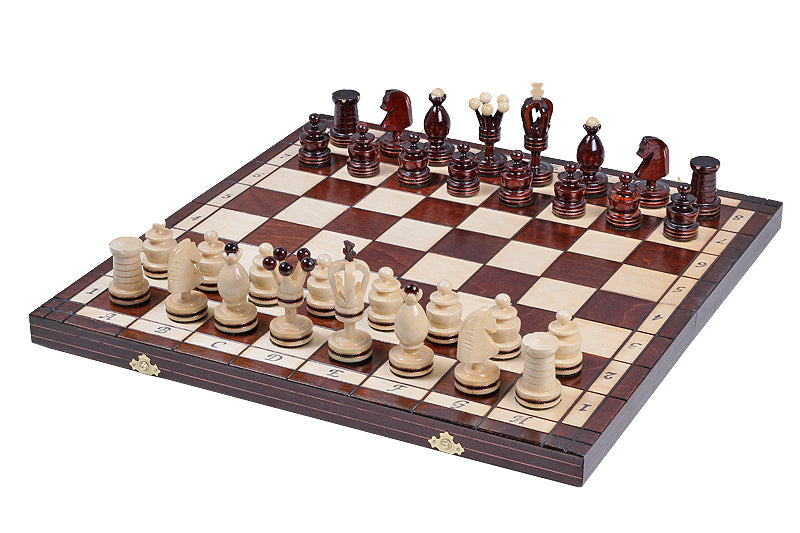 Juego de ajedrez de madera plegable Taracea 49 x 49 cm - Juego de ajedrez de madera plegable Taracea 49 x 49 cm