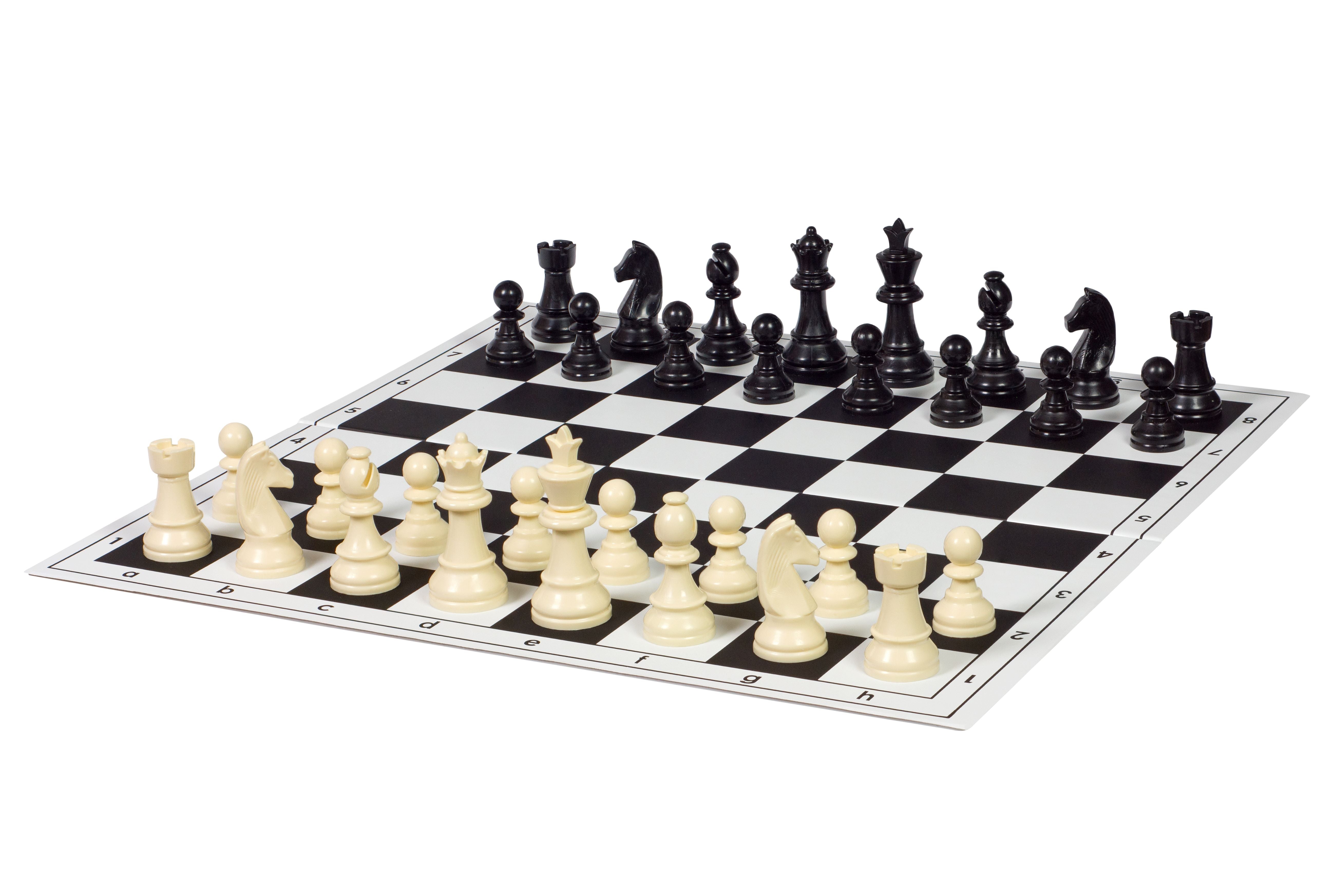 Staunton piezas de ajedrez 6, plástico (rey 95 mm) - Staunton piezas de ajedrez 6, plástico (rey 95 mm)