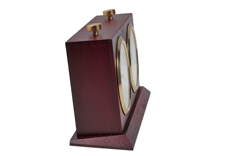 Reloj de madera BHB con soporte - grande, oscuro - Reloj de madera BHB con soporte - grande, oscuro