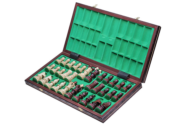 Juego de ajedrez de madera plegable Cónsul 55 x 55 cm - Juego de ajedrez de madera plegable Cónsul 55 x 55 cm