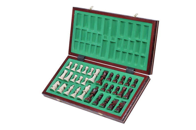 Juego de ajedrez de madera plegable Regente 49 x 49 cm - Juego de ajedrez de madera plegable Regente 49 x 49 cm
