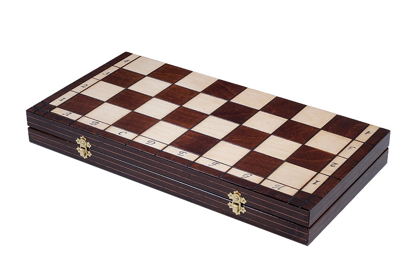 Juego de ajedrez de madera plegable Taracea 49 x 49 cm - Juego de ajedrez de madera plegable Taracea 49 x 49 cm