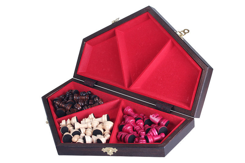 Jeu d'échecs en bois YALTA 3 Joueurs de taille moyenne (40 x 35 cm) - Jeu d'échecs en bois YALTA 3 Joueurs de taille moyenne (40 x 35 cm)