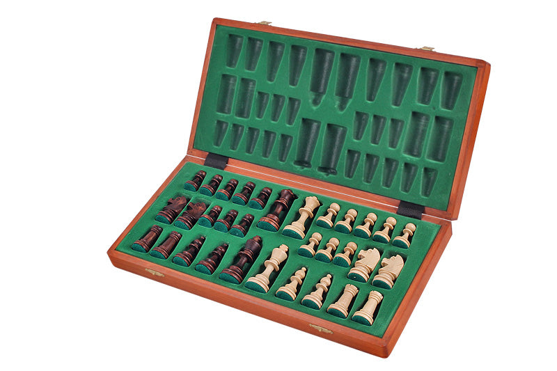 Juego de ajedrez de competición n.º 4 (42 x 42 cm) con incrustaciones: un precioso juego de ajedrez de madera tallada, ideal como regalo para niños y adultos - Juego de ajedrez de competición n.º 4 (42 x 42 cm) con incrustaciones: un precioso juego de ajedrez de madera tallada, ideal como regalo para niños y adultos