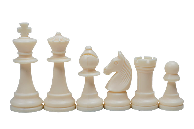 piezas de ajedrez Staunton n.º 6, color crema y negro (rey de 96 mm) - piezas de ajedrez Staunton n.º 6, color crema y negro (rey de 96 mm)