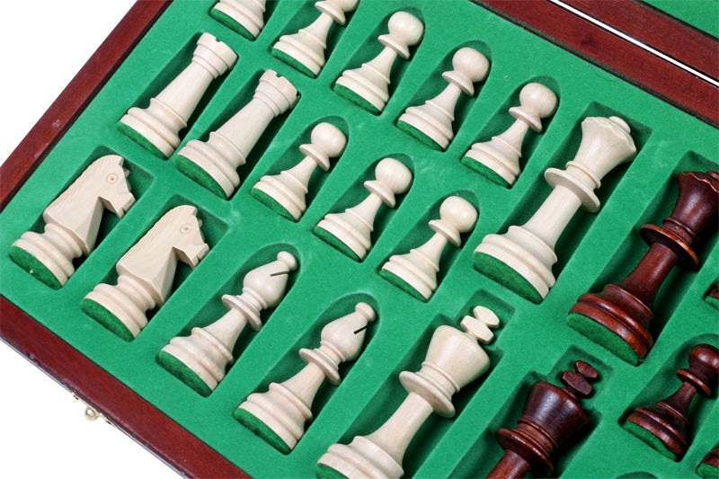 Juego de ajedrez de madera plegable Regente 49 x 49 cm - Juego de ajedrez de madera plegable Regente 49 x 49 cm