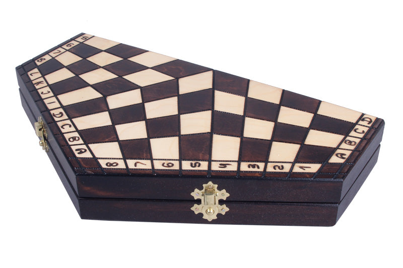 Jeu d'échecs en bois YALTA 3 Joueurs de taille moyenne (40 x 35 cm) - Jeu d'échecs en bois YALTA 3 Joueurs de taille moyenne (40 x 35 cm)