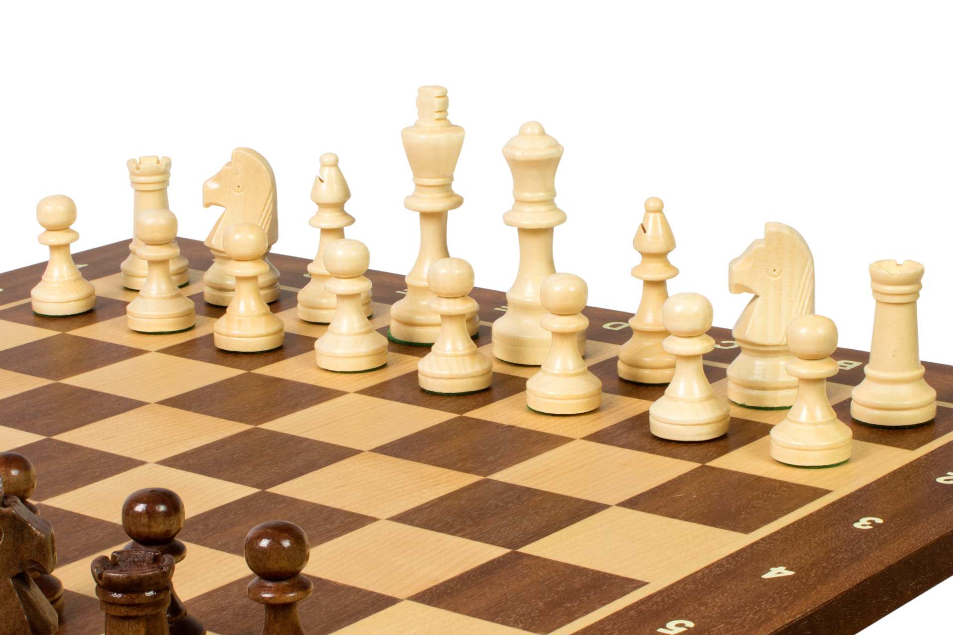 Jeu d'échecs de tournoi No. 4 - échiquier de 40 mm + figurines Sunrise Staunton de 78 mm - df4d1056ec80760c36d7f3a24b38b7b3