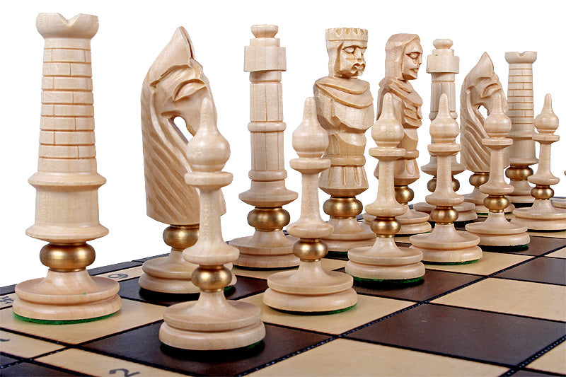 Juego de ajedrez de madera con detalles de latón 62 x 61,5 cm Versalles - Juego de ajedrez de madera con detalles de latón 62 x 61,5 cm Versalles
