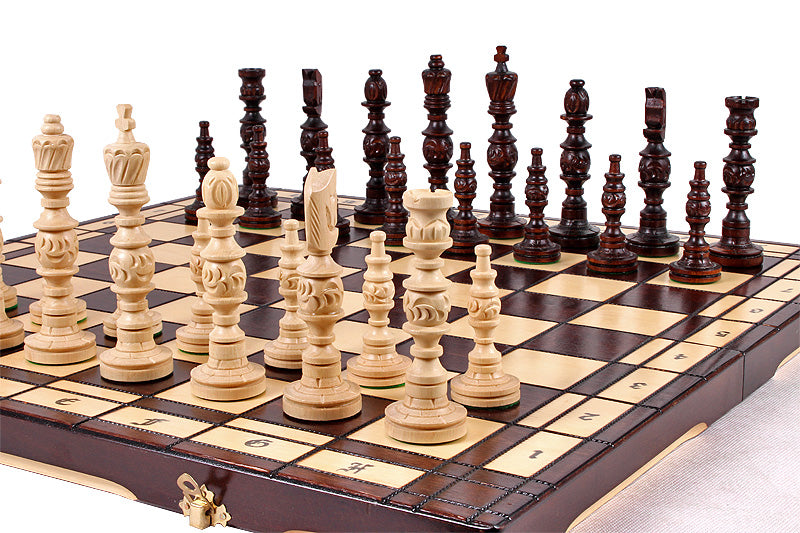 Jeu d'Echecs GALANT en bois bois de charme, de grande taille (57 x 57cm) - Ensemble Complet - Jeu d'Echecs GALANT en bois bois de charme, de grande taille (57 x 57cm) - Ensemble Complet