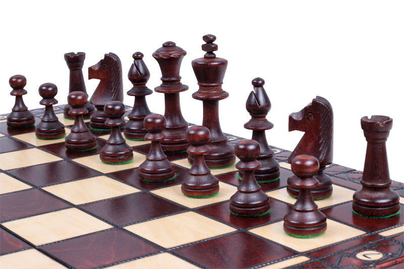 Juego de ajedrez de madera plegable Regente 49 x 49 cm - Juego de ajedrez de madera plegable Regente 49 x 49 cm