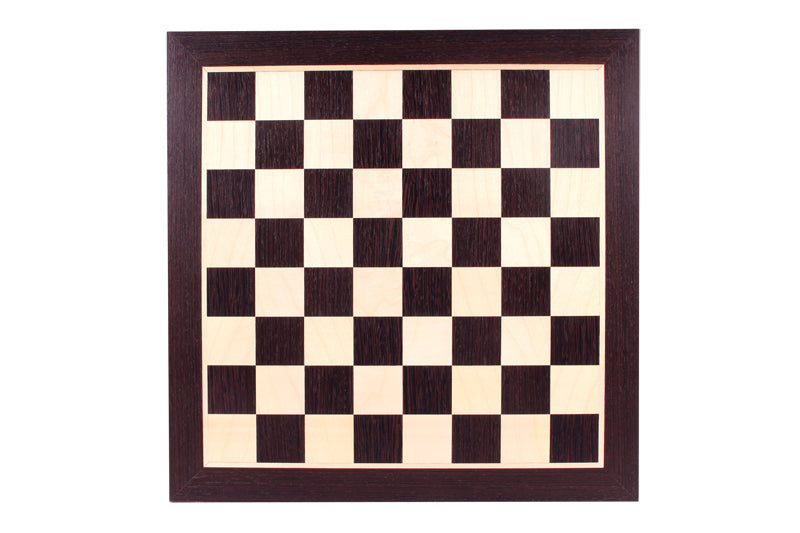 Tablero de ajedrez n.º 5 (sin notación) de wengué y arce (marquetería) - Tablero de ajedrez n.º 5 (sin notación) de wengué y arce (marquetería)