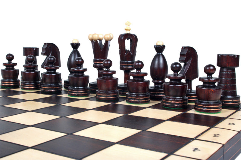 Juego de ajedrez de madera plegable Blasón 49 x 49 cm - Juego de ajedrez de madera plegable Blasón 49 x 49 cm
