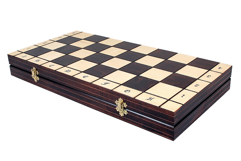 Juego de ajedrez de madera plegable Blasón 49 x 49 cm - Juego de ajedrez de madera plegable Blasón 49 x 49 cm