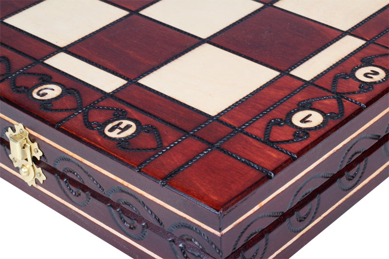 Juego de ajedrez de madera plegable Cónsul 55 x 55 cm - Juego de ajedrez de madera plegable Cónsul 55 x 55 cm