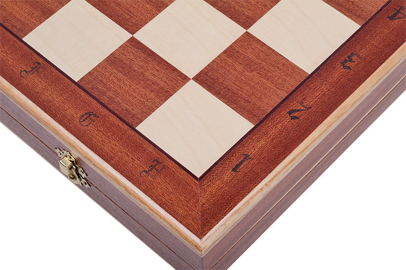 Juego de ajedrez de madera plegable Gran Maestro 50 x 50 cm - Juego de ajedrez de madera plegable Gran Maestro 50 x 50 cm
