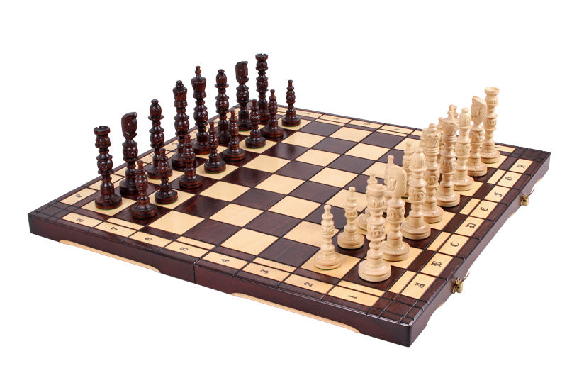 Jeu d'Echecs GALANT en bois bois de charme, de grande taille (57 x 57cm) - Ensemble Complet - Jeu d'Echecs GALANT en bois bois de charme, de grande taille (57 x 57cm) - Ensemble Complet