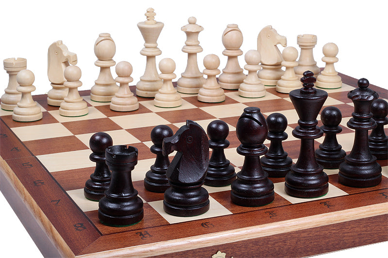 Juego de ajedrez de madera plegable Gran Maestro 50 x 50 cm - Juego de ajedrez de madera plegable Gran Maestro 50 x 50 cm