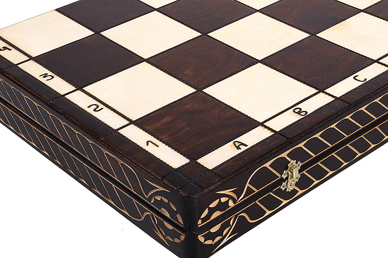 CEZAR LARGE Schach (85x85cm) Geschnitzt - CEZAR LARGE Schach (85x85cm) Geschnitzt