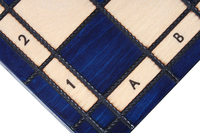Juego de ajedrez de madera azul 34 x 34 cm Sevilla - Juego de ajedrez de madera azul 34 x 34 cm Sevilla