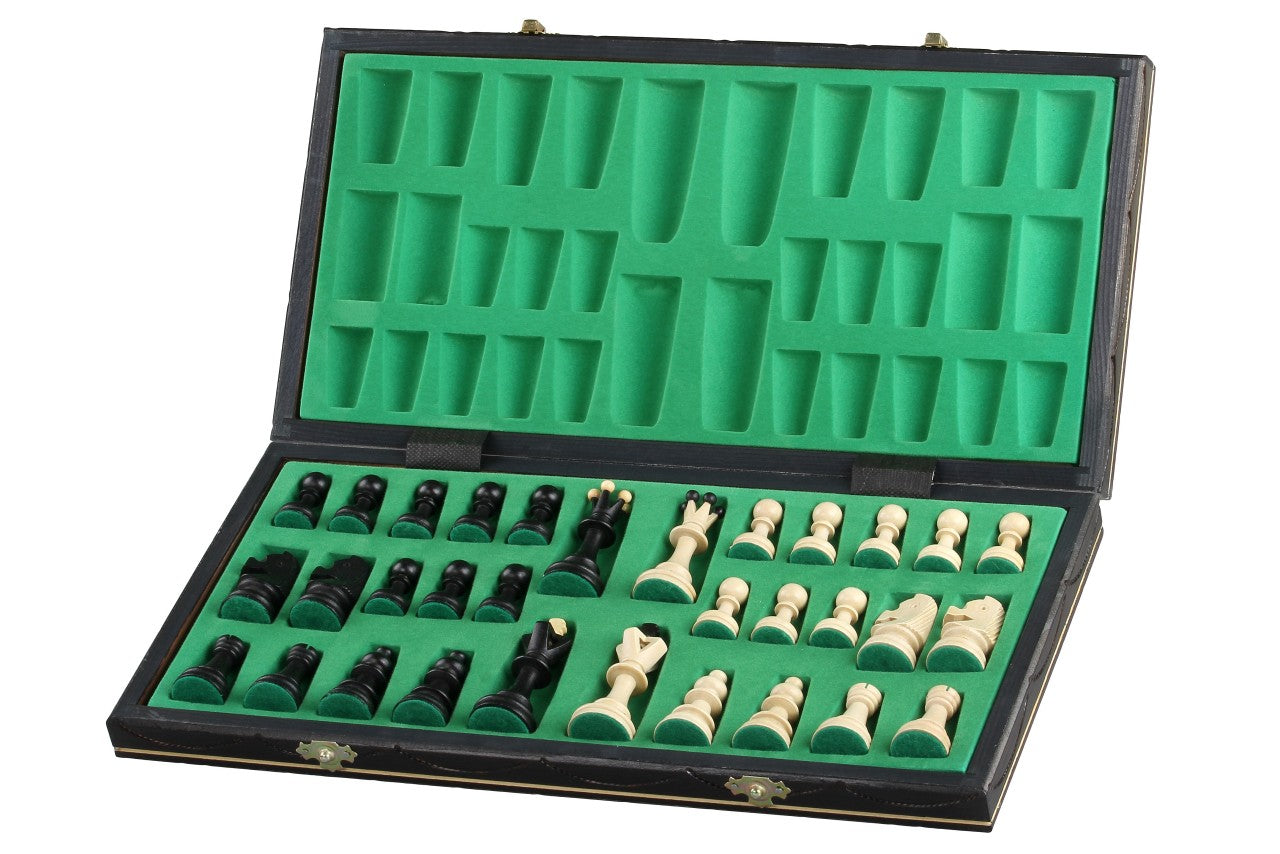 Jeu d'échecs SENATEUR Noir en bois de charme, de taille moyenne (41 x 41cm) - Ensemble Complet d'une nouvelle gamme - Jeu d'échecs SENATEUR Noir en bois de charme, de taille moyenne (41 x 41cm) - Ensemble Complet d'une nouvelle gamme