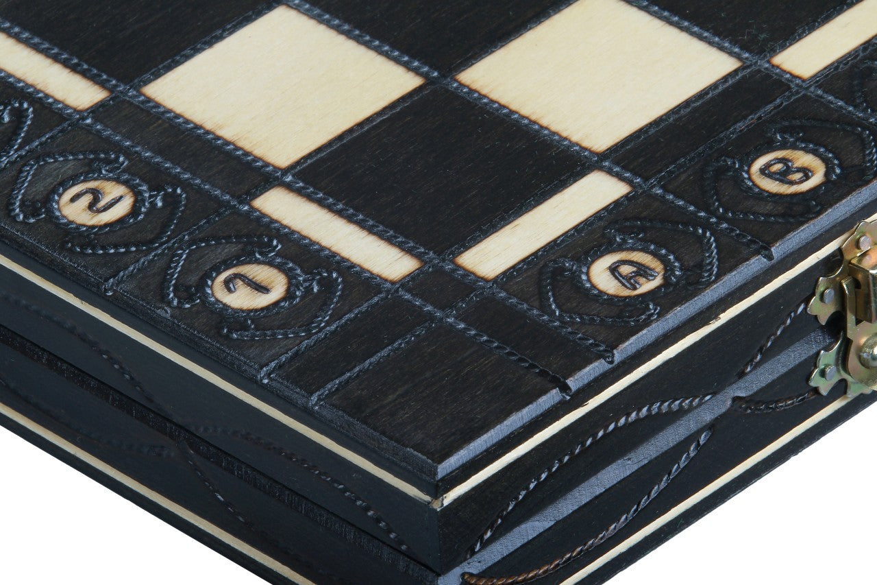 Jeu d'échecs SENATEUR Noir en bois de charme, de taille moyenne (41 x 41cm) - Ensemble Complet d'une nouvelle gamme - Jeu d'échecs SENATEUR Noir en bois de charme, de taille moyenne (41 x 41cm) - Ensemble Complet d'une nouvelle gamme