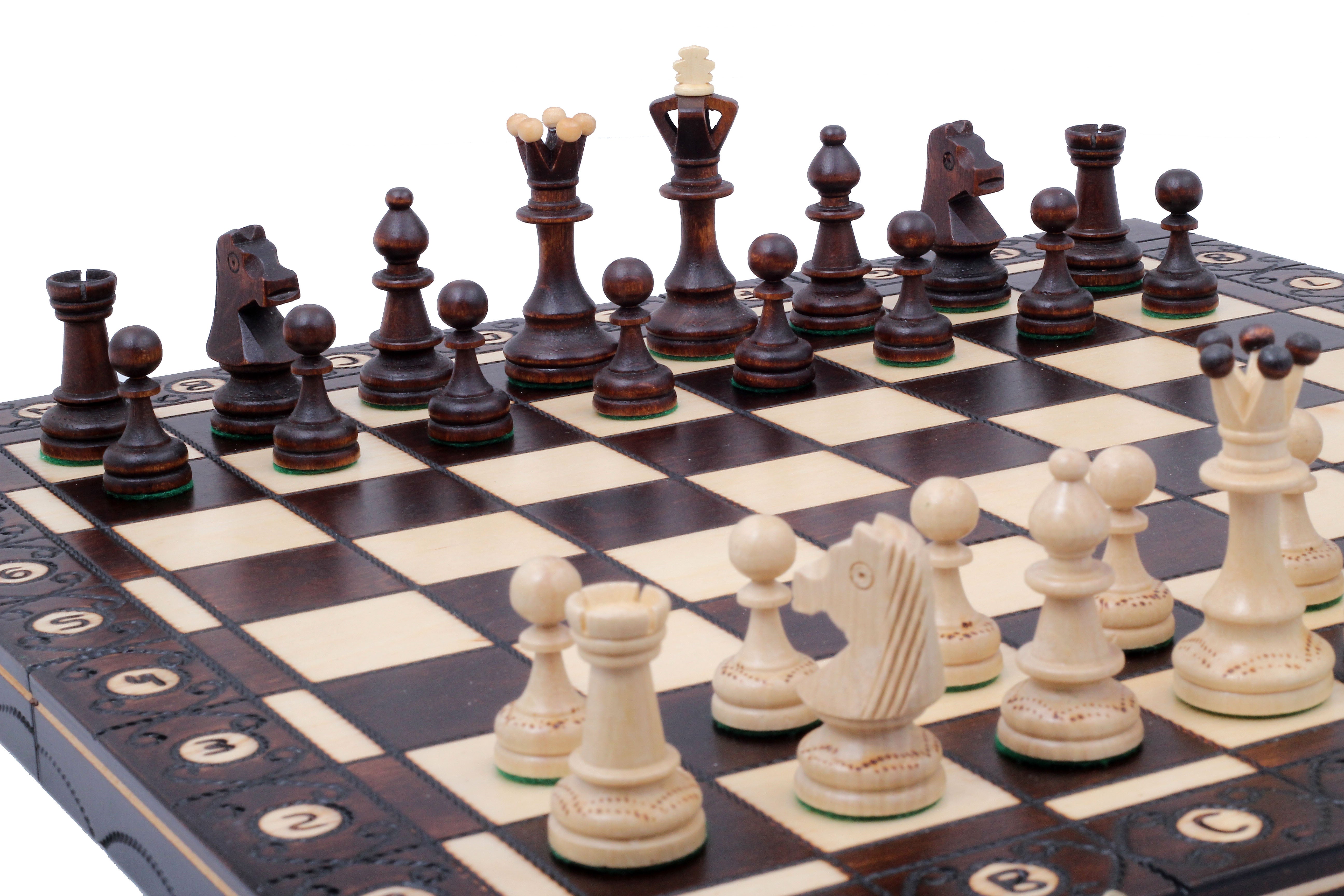 Jeu d'échecs SENATEUR en bois de charme, de taille moyenne (41 x 41cm) - Ensemble Complet d'une nouvelle gamme - Jeu d'échecs SENATEUR en bois de charme, de taille moyenne (41 x 41cm) - Ensemble Complet d'une nouvelle gamme