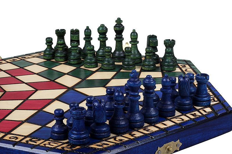 Juego de ajedrez para tres jugadores (32x28cm) tricolor - Juego de ajedrez para tres jugadores (32x28cm) tricolor