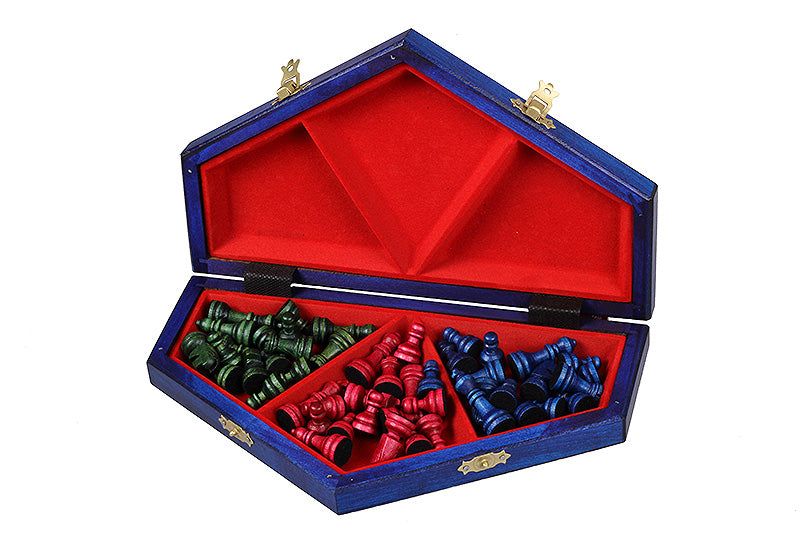 Juego de ajedrez para tres jugadores (32x28cm) tricolor - Juego de ajedrez para tres jugadores (32x28cm) tricolor
