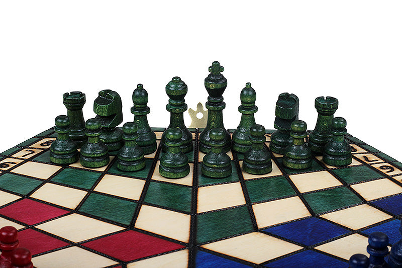Juego de ajedrez para tres jugadores (32x28cm) tricolor - Juego de ajedrez para tres jugadores (32x28cm) tricolor