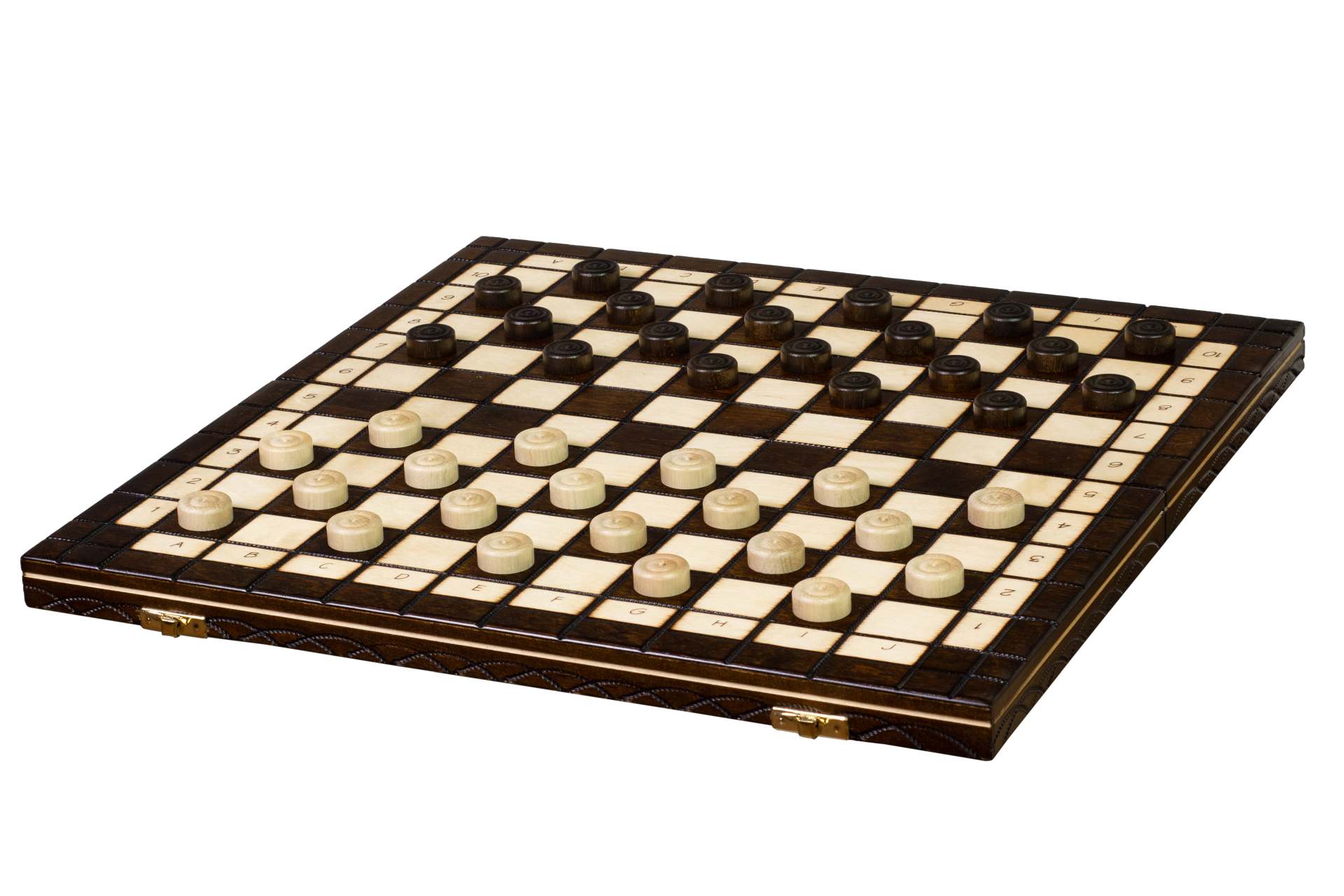 Juego de ajedrez Capablanca de madera con tablero 10 x 10 marrón - Juego de ajedrez Capablanca de madera con tablero 10 x 10 marrón