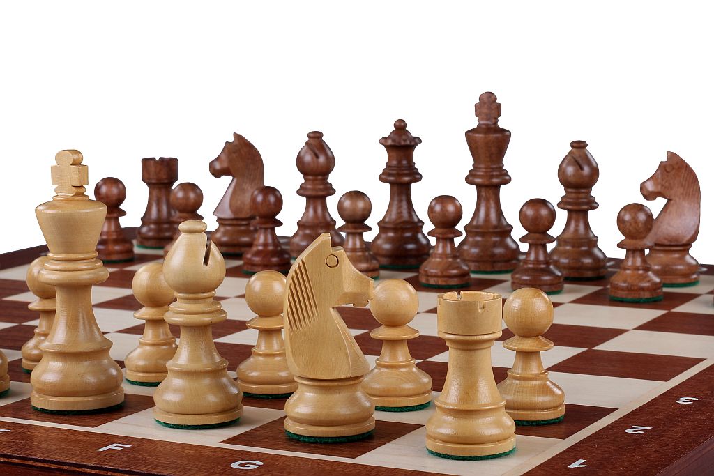 TOURNAMENT No4 intarsy German Knight ACACIA/BOXWOOD 3" pieces - TOURNAMENT No4 intarsy German Knight ACACIA/BOXWOOD 3" pieces