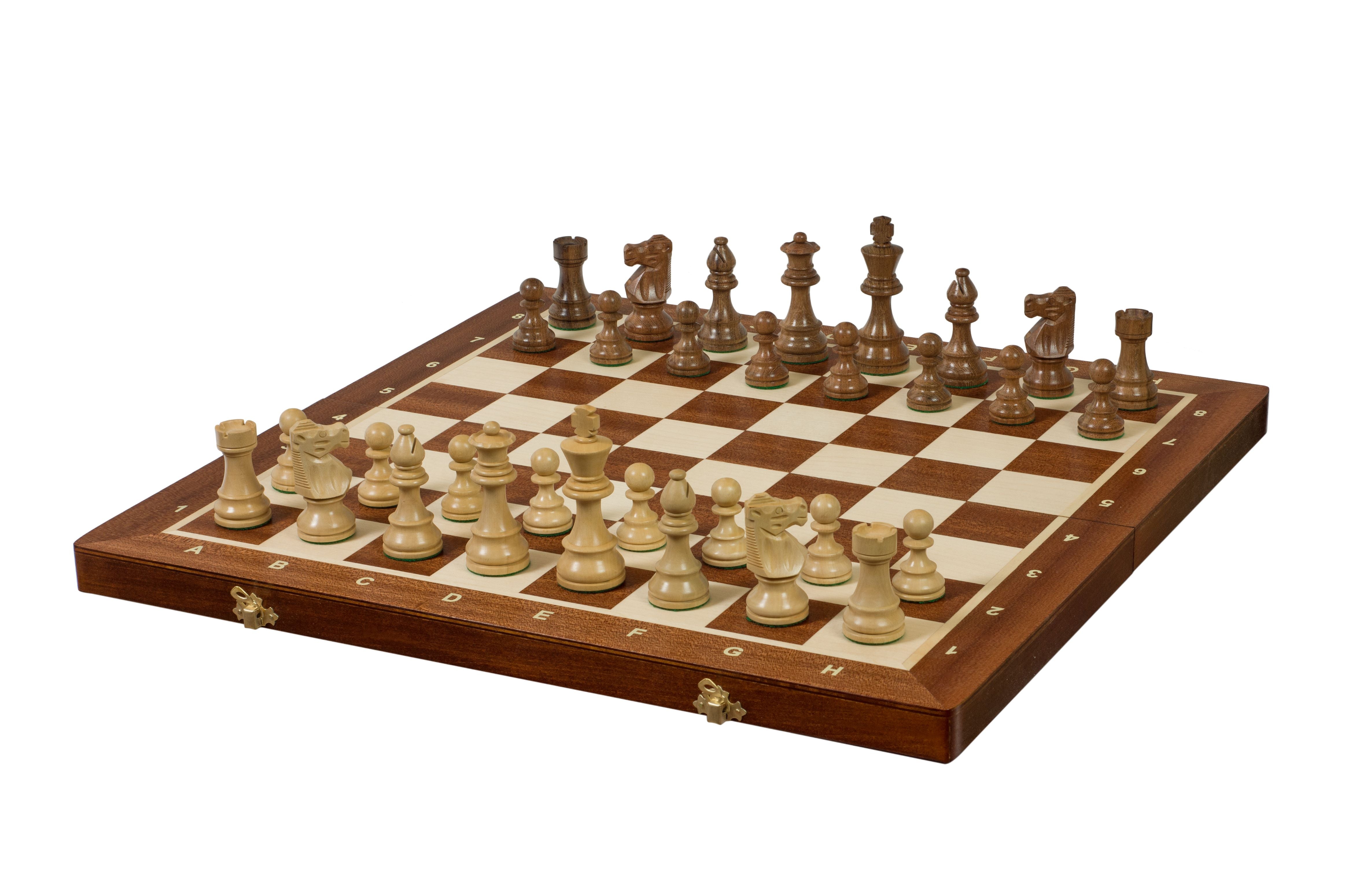 Juego de ajedrez de madera French de 3,75 pulgadas (cuadros de 58 mm) - Juego de ajedrez de madera French de 3,75 pulgadas (cuadros de 58 mm)