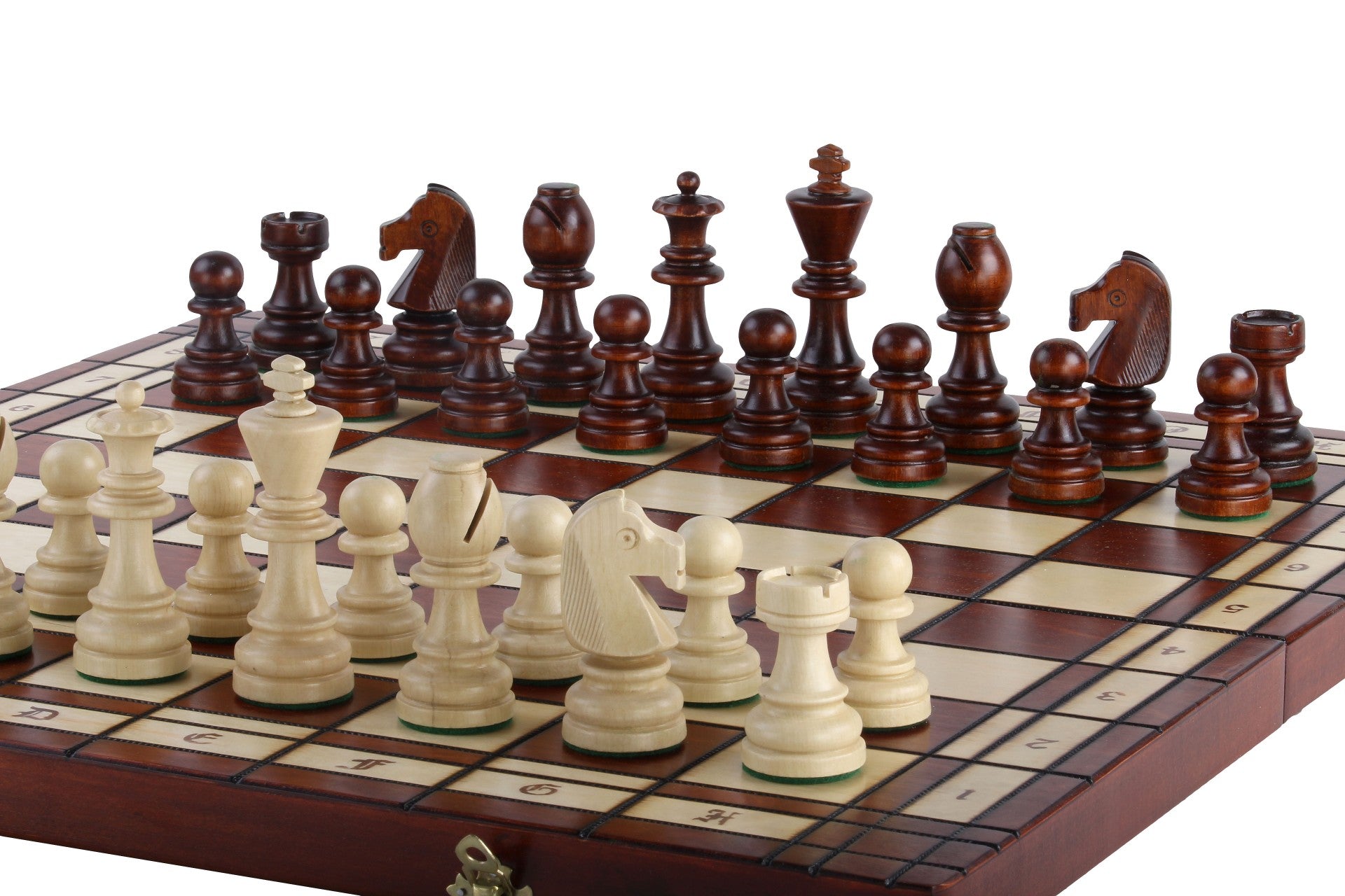 Juego de ajedrez de madera plegable Campeón 55 x 55 cm - Juego de ajedrez de madera plegable Campeón 55 x 55 cm