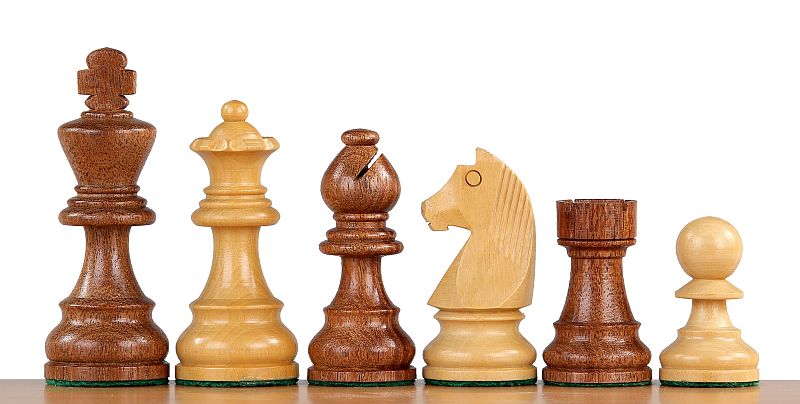 German Chess Figures (Timeless) Indian Acacia/Buckthorn 3 inch Carved Wooden - German Chess Figures (Timeless) Indian Acacia/Buckthorn 3 inch Carved Wooden