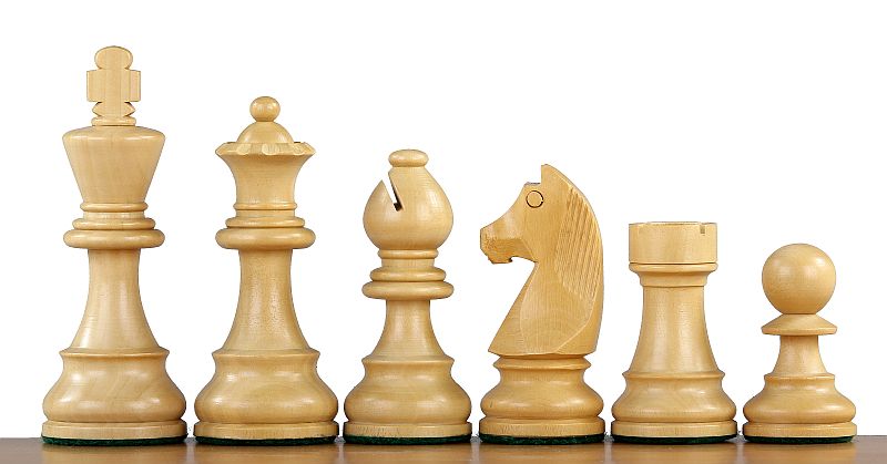 piezas de ajedrez Timeless de acacia india y boj, de 3,75 pulgadas, con alfiles adicionales - piezas de ajedrez Timeless de acacia india y boj, de 3,75 pulgadas, con alfiles adicionales