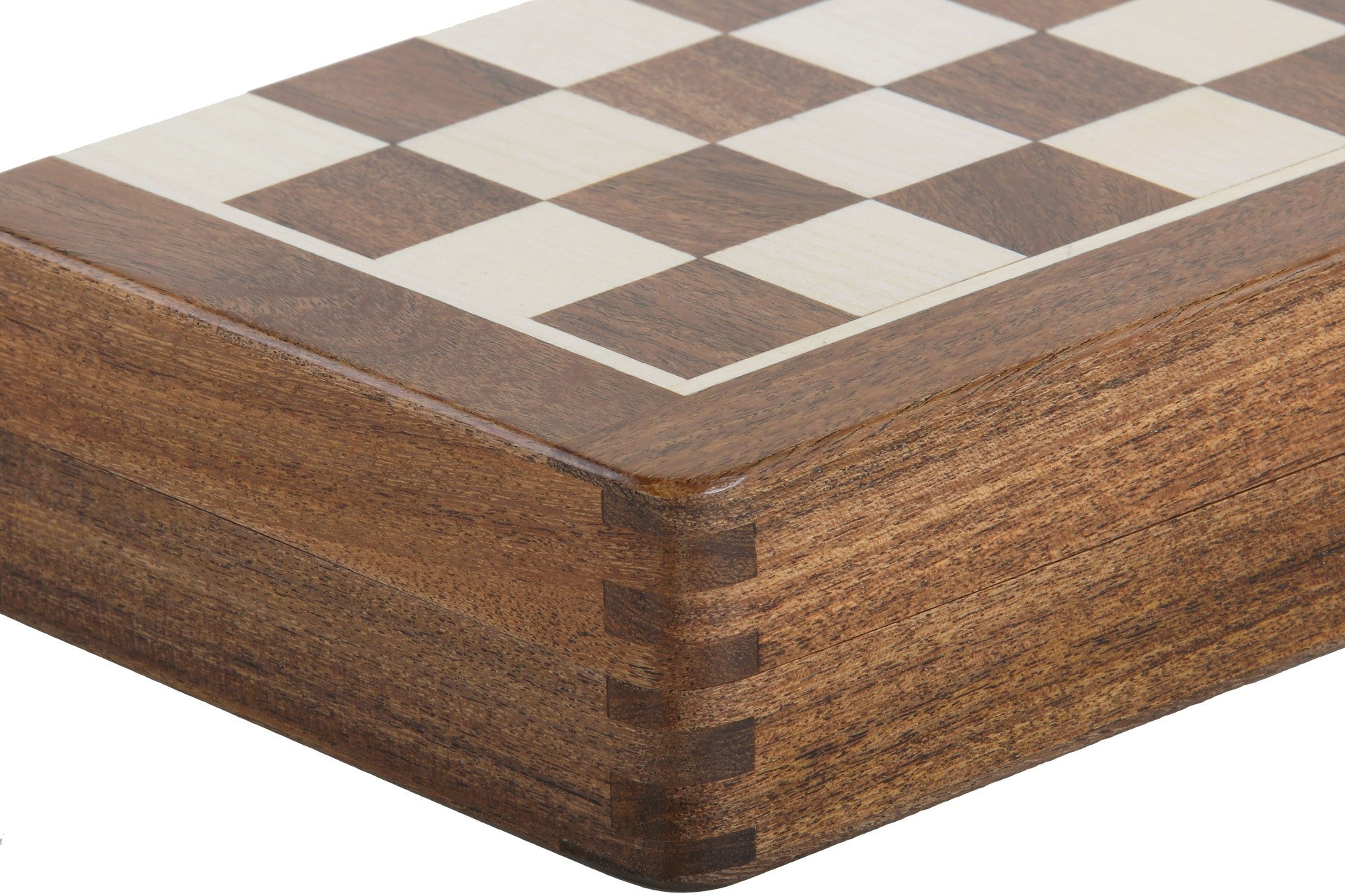 Szachy MAGNETYCZNE z intarsjowaną szachownicą 25 cm - Szachy MAGNETYCZNE z intarsjowaną szachownicą 25 cm