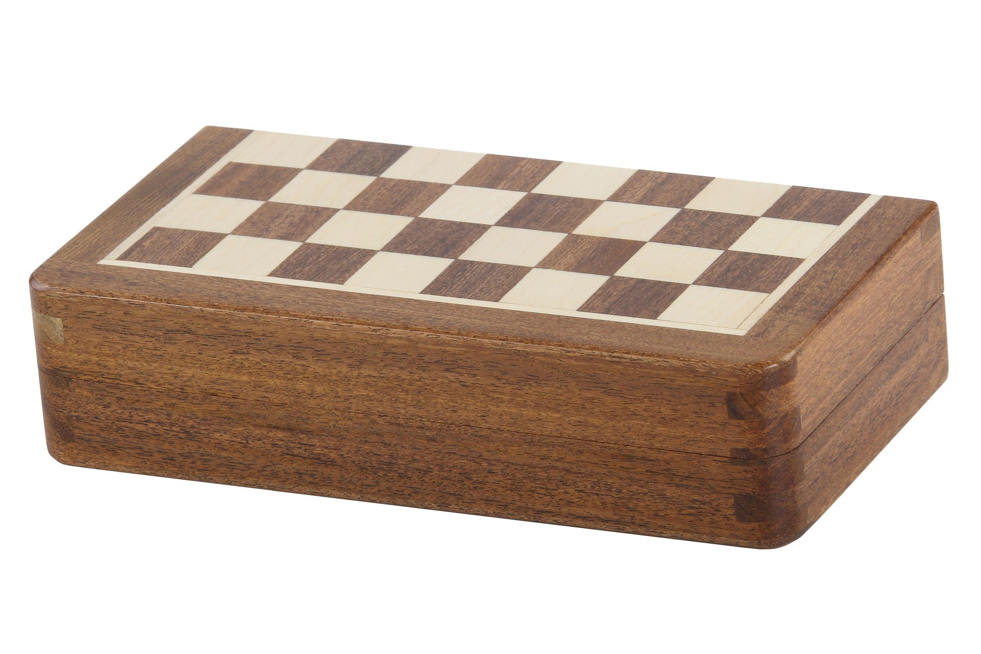 Szachy MAGNETYCZNE mini z intarsjowaną szachownicą 18 cm - uniwersalny prezent - Szachy MAGNETYCZNE mini z intarsjowaną szachownicą 18 cm - uniwersalny prezent
