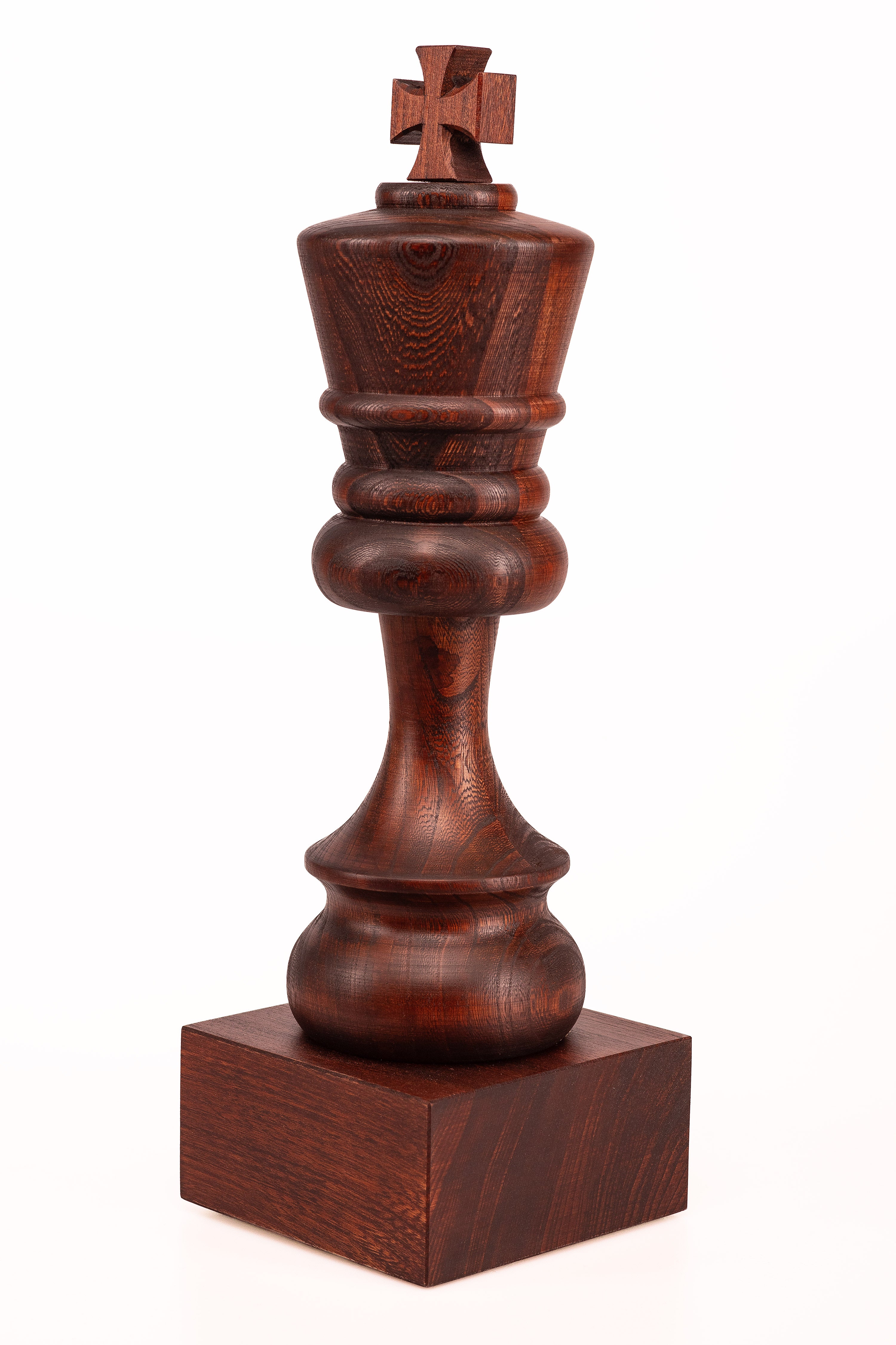 Schachpokal aus Holz - Schwarzer König - Schachpokal aus Holz - Schwarzer König