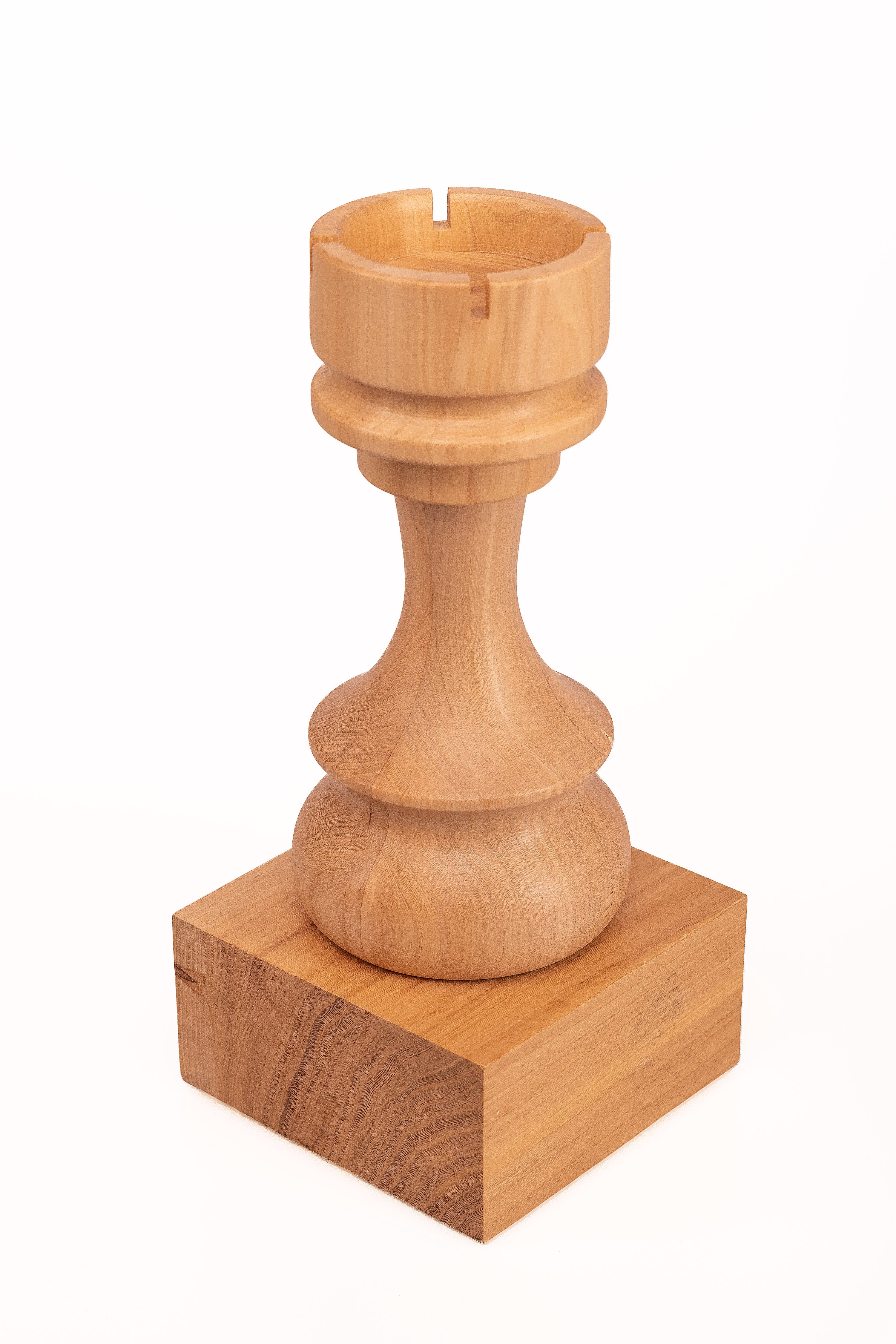 Wooden Chess Trophie - White Rook - Wooden Chess Trophie - White Rook