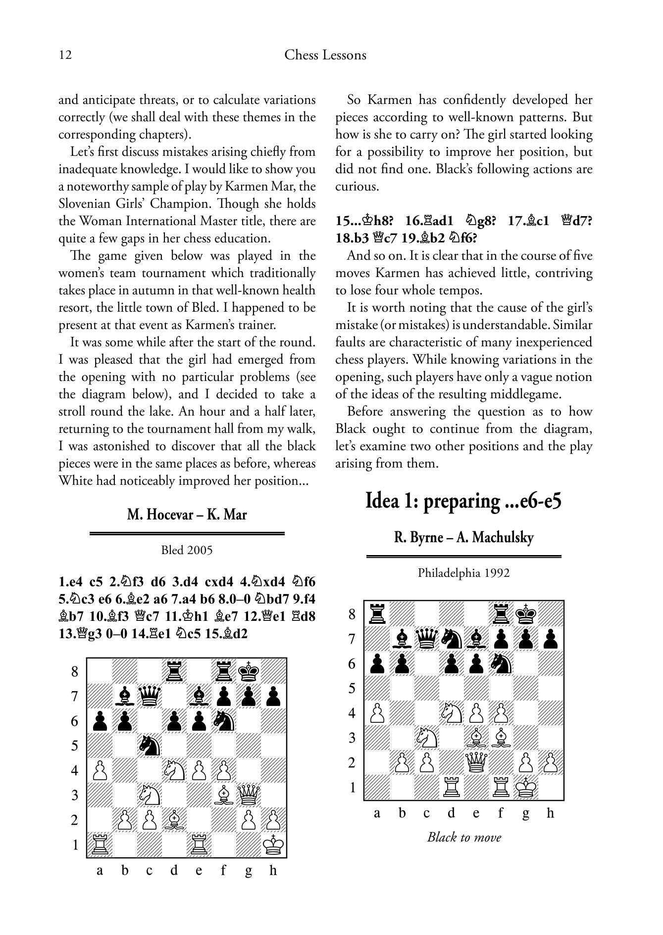 Chess Lessons by Vladimir Popov (miękka okładka) - Chess Lessons by Vladimir Popov (miękka okładka)