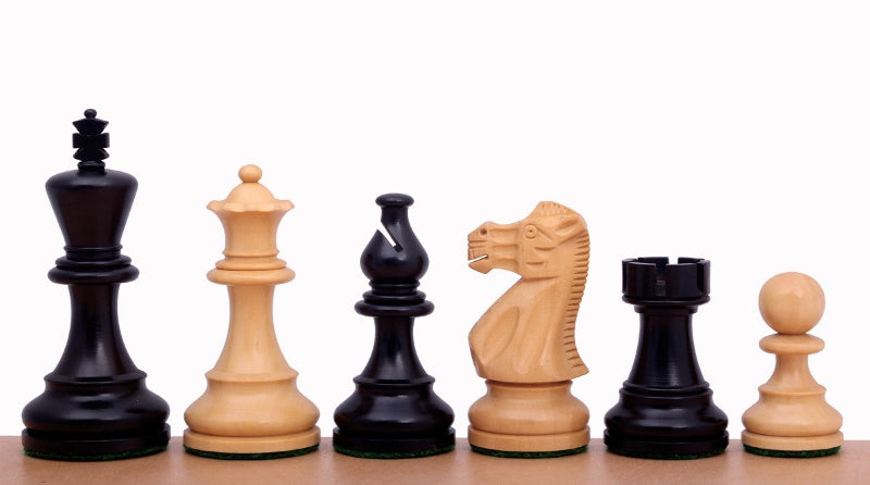 Juego de ajedrez: tablero de madera (casillas de 45 mm) + piezas American Classic de 3" - Juego de ajedrez: tablero de madera (casillas de 45 mm) + piezas American Classic de 3"