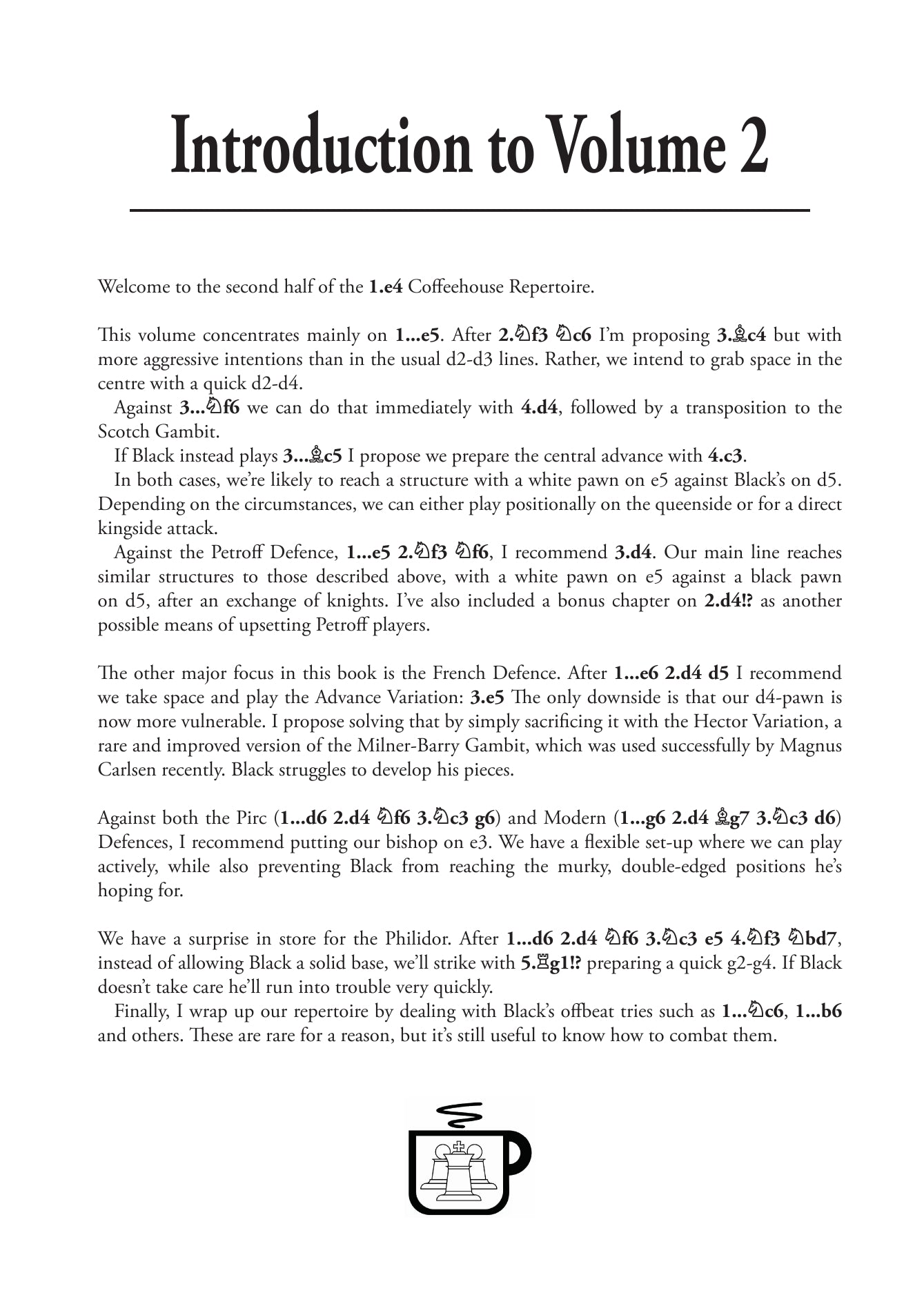 Coffeehouse Repertoire 1.e4 Volume 2 by Gawain Jones (twarda okładka) - Coffeehouse Repertoire 1.e4 Volume 2 by Gawain Jones (twarda okładka)