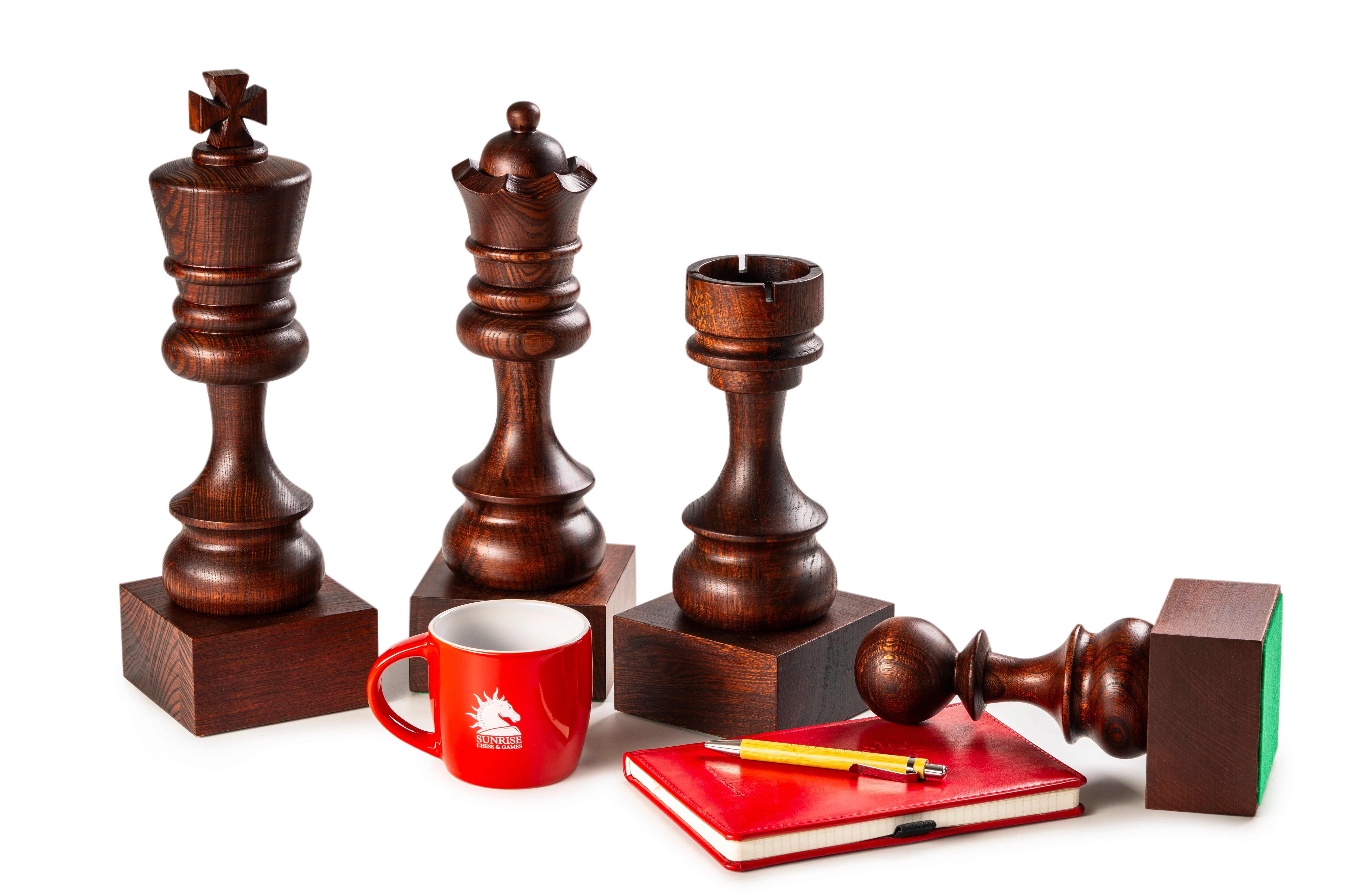 Schachpokal aus Holz - Schwarzer König - Schachpokal aus Holz - Schwarzer König