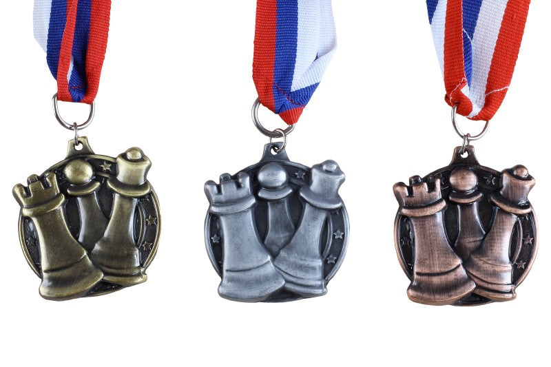 Medal szachowy okrągły - złoty - Medal szachowy okrągły - złoty