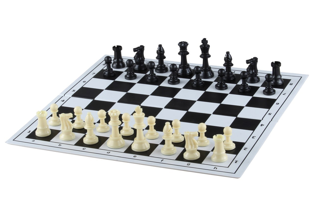 Tablero de ajedrez plegable de plástico 4, blanco y negro - Tablero de ajedrez plegable de plástico 4, blanco y negro
