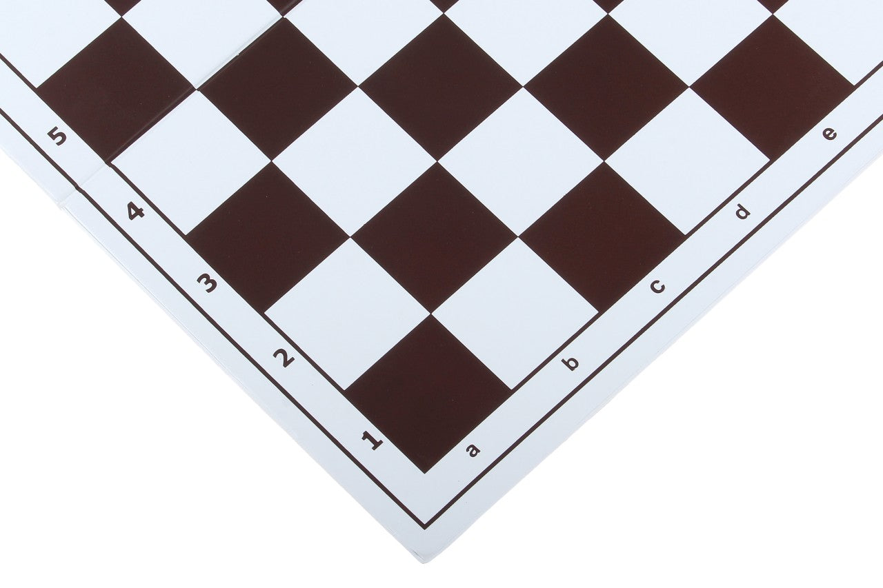 Tablero de ajedrez plegable de plástico nº 4, blanco y marrón - Tablero de ajedrez plegable de plástico nº 4, blanco y marrón