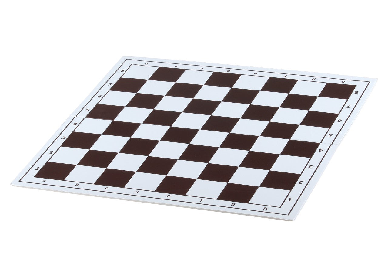 Tablero de ajedrez plegable de plástico nº 4, blanco y marrón - Tablero de ajedrez plegable de plástico nº 4, blanco y marrón